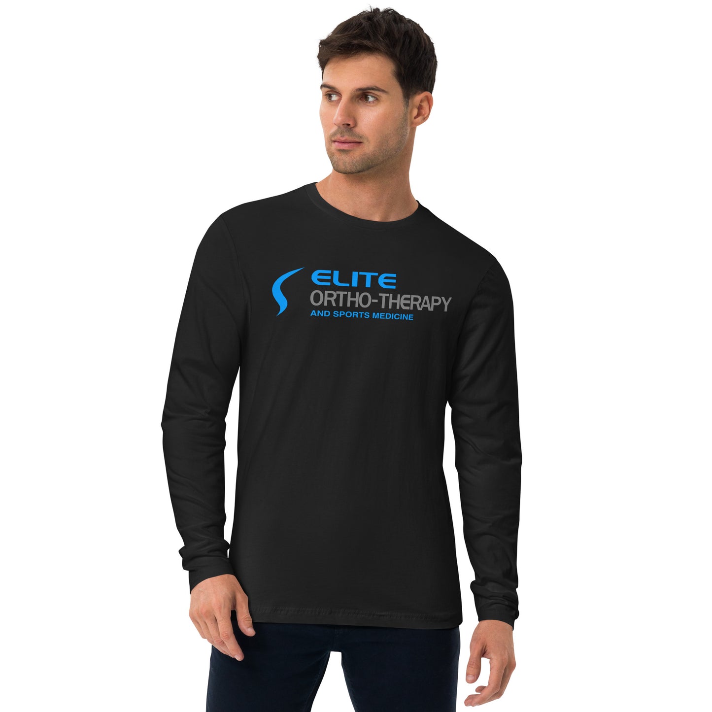 Mens Long Sleeve Fitted Crew